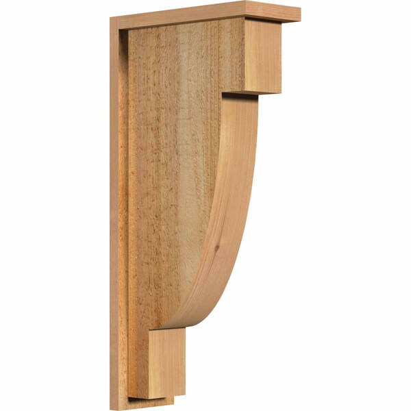 Ekena Millwork Alpine Rough Sawn Corbel w/Backplate, Western Red Cedar, 6"W x 14"D x 30"H COR06X14X30ALP01RWR - main